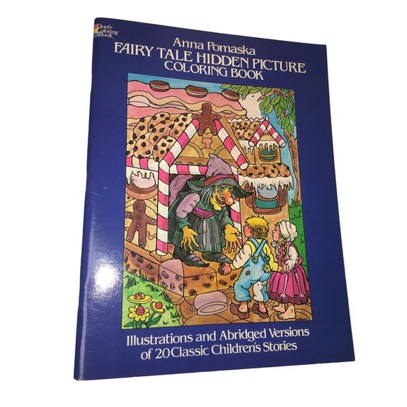 Fairy Tale Hidden Picture Coloring Book by Anna Pomaska Dover Coloring Book - Picture 1 of 12